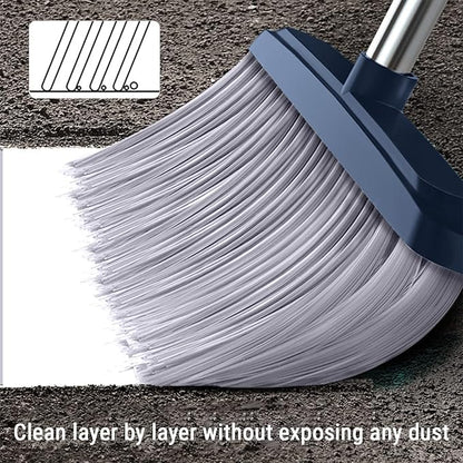 Broom and Dustpan Set 180° Rotatable Magic Outdoor Broom Standing Storage Buckle Type Brooms for Sweeping Indoor Hand Brooms for Home & Kitchen, Household Cleaning Tool Home Essentials Cute Stuff