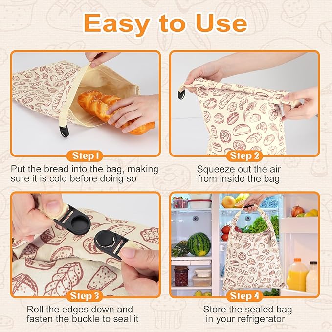 2 PACK Beeswax Sourdough Bread Bags for Homemade Bread, Reusable Cotton Beeswax Bread Bag Portable Waxed Storage All Natural Bees Wax Linen Bag Keep Fresh,13''×17'', 02