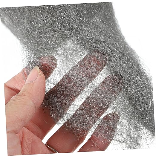 2 Rolls of Coarse Steel Wool Pads Reusable Wire Cleaning Wool for Rust Removal Polishing Wood and Metal Surfaces Flexible Wire Mesh Buffing Tool