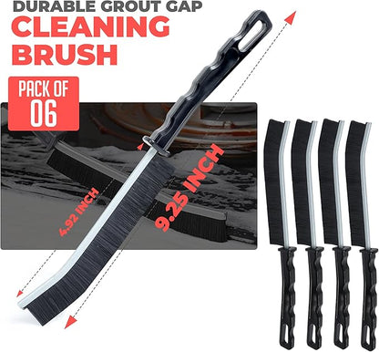 6 Pcs Crevice Cleaning Brush for Household Use, Hard Bristle Gap Cleaning Brush, Grout Gap Cleaning Supplies for Bathroom, Kitchen, & Shower, New 2025 Multifunctional Cleaning Tool