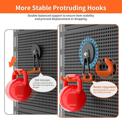 ENUODA Strong Magnetic Hooks Heavy Duty Upgraded Magnetic Tool Holder Large Magnet Hooks for Hanging Shovel, Garden Tool, Toolbox, Power Drill, Broom, Locker, Container, Van, Organization, 2PCS