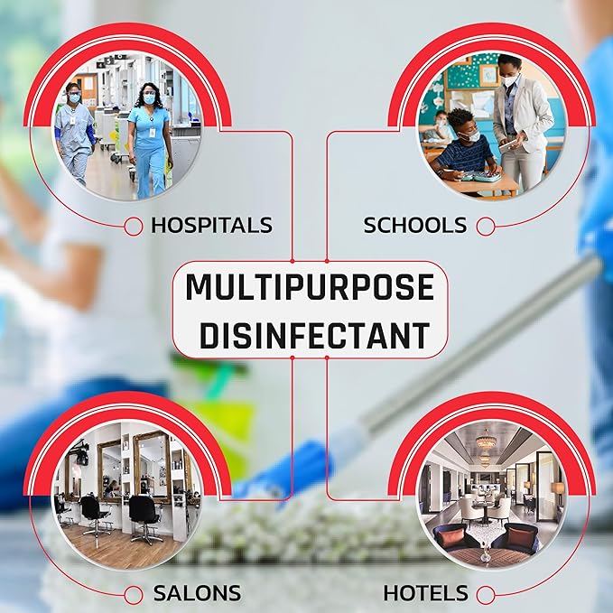 Lucasol One Step Disinfectant, 1 Gallon & 24 Oz Empty Refillable Spray Bottle Combo. All Purpose Cleaner Spray For Hospitals, Schools, Salons, Household Cleaning And More