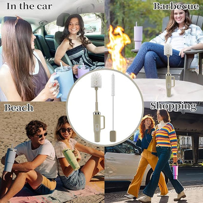 5-in-1 Long Handle Electric Bottle Brush Cleaner and Straw Cleaning Brush with Removable Brush Head, Multi-Function Rechargeable,for Stanley Cups, Baby Bottles, Pacifiers, Coffee Cups, Sports Bottles