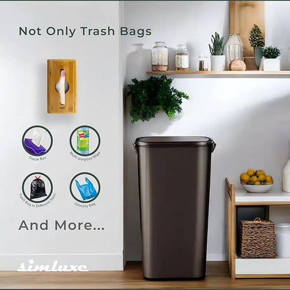 Trash Bag Dispenser – Wall Mounted & Stackable Garbage Bag Holder Dispenser for Kitchen & Pantry | Durable, Minimal, and Effortlessly Organized