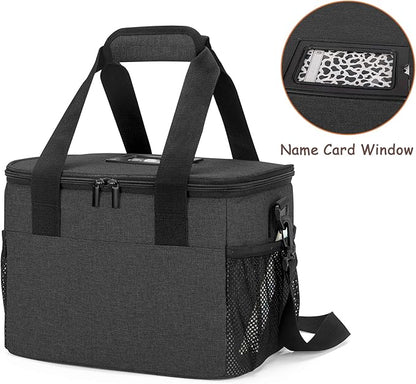 Trunab Reusable 6 Cups Drink Carrier for Delivery Insulated Drink Caddy with Handle and Shoulder Strap, Adjustable Dividers, Beverages Carrier Tote Bag, for Daily Life Takeout, Outdoors, Travel