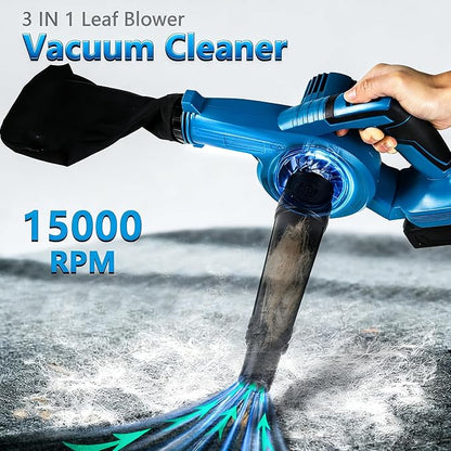 NEWONE Small Leaf Blower Cordless Compatible with Makita 18V Battery,157MPH/64CFM Lightweight Mini Hand Electric Leaf Vacuum for Lawn Care with Battery and Charger,2 Speed