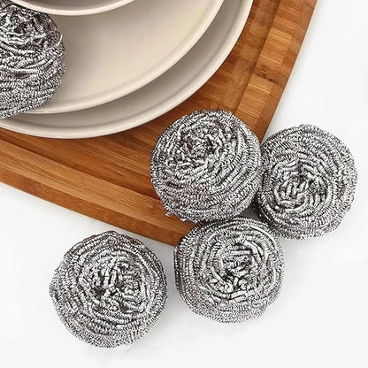 Stainless Steel Sponges (Set of 3 Scrubbies) Sponges Easily Scrub Away Greasy, grimy Build-up and Baked-on Stains