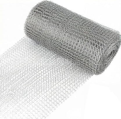 Stainless Steel Wool for Rodent Control - 6m x 12.7cm Double Woven Mesh Roll, Mice Blocker and Gap Sealer for Home & Garden Protection
