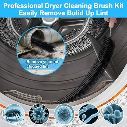 XANGNIER 3 Pack Dryer Vent Cleaner Kit,Flexible Dryer Lint Brush Vent Cleaner,Dryer Lint Trap Cleaning Tool,Laundry Room Essentials Lint Remover Accessories,Household Cleaning Tools