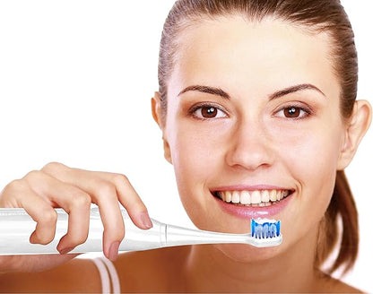 Pursonic S430 SmartSeries Electronic Power Rechargeable Sonic Toothbrush with 40,000 Strokes Per Minute, 12 Brush Heads Included (White)