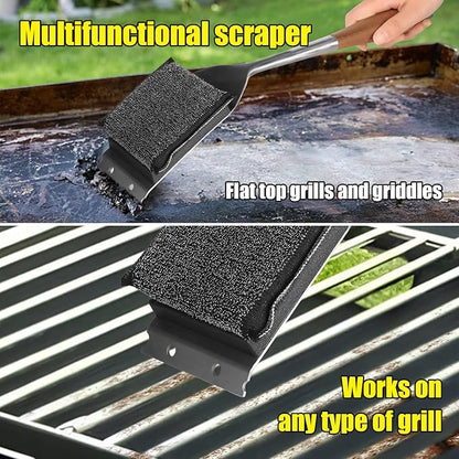 XUDAKAIXIN BBQ Replaceable Scraper Cleaning Head, Durable for Cast Iron or Stainless-Steel Grates, Barbecue Cleaner (Only Replaceable Cleaning Head No Grill Brush)