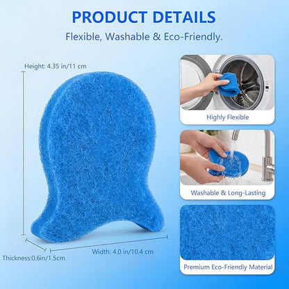 Pet Hair Remover for Laundry,Reusable Dog & Cat Hair Catcher for Washing Machine & Dryer,Effectively Removes Fur,Lint and Dander from Bedding,Clothes(4Pcs Blue)