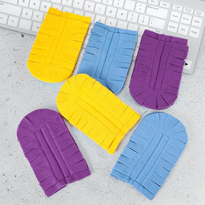 360° Fleece Duster Refills for Swiffer, Washable Refills Reusable Duster Refills Heavy Duty Compatible with Swiffer Hand Duster, Wet and Dry Dual Use Reusable Duster Heads (6 Pack)