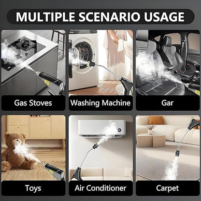 Aless 2500w Handheld High-Temperature Pressurized Steam Cleaner, 6 Adjustable Levels High Pressure Steam Cleaner, 15s Fast Heat-Up, 4.5BAR High-Pressure, for Kitchen, Bathroom, Windows, Car