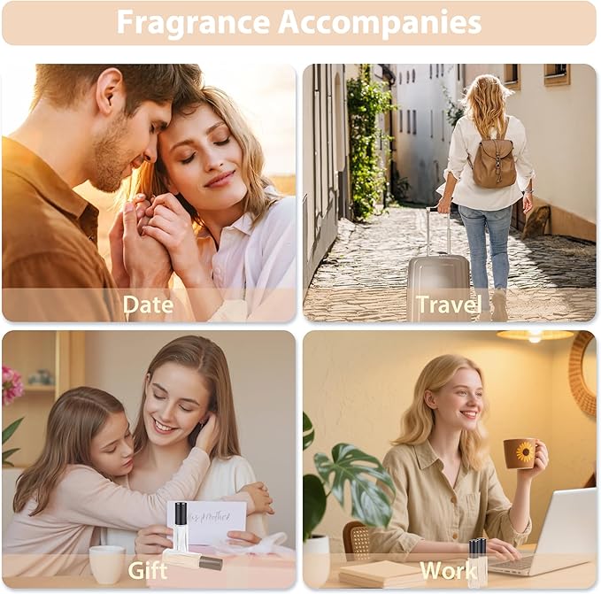 Perfume Refill Bottle, Mini Leak-proof Portable Perfume Travel Refillable Dispenser, 5pcs 10ml Empty Atomizer Sprayer, Pocket Glass Bottle with Funnel and Pipette for Cologne (Clear)