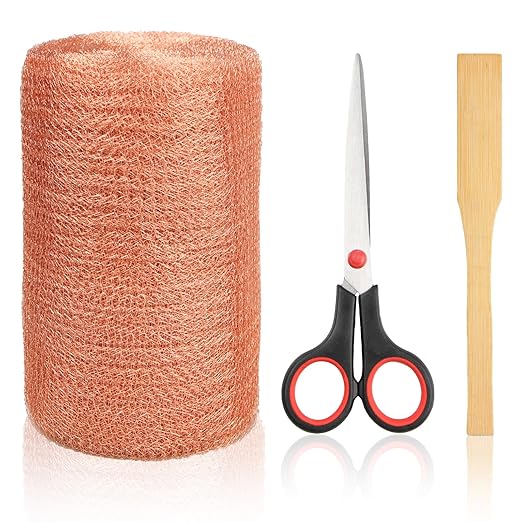 Copper Mesh Rodent Control, 5 in x 35 ft Proof Wire Screen Roll for Mice Rat Rodent, Bat & Snail, DIY Blocker Weep Hole Filler & Wool Mouse Trap