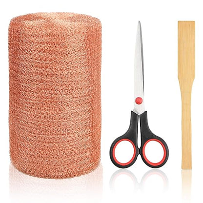 Copper Mesh Rodent Control, 5 in x 35 ft Proof Wire Screen Roll for Mice Rat Rodent, Bat & Snail, DIY Blocker Weep Hole Filler & Wool Mouse Trap