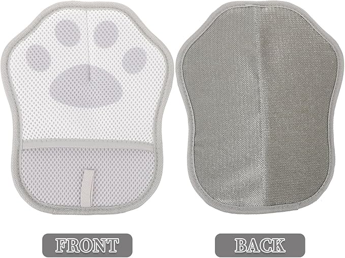 POPETPOP 3pcs Pet Grooming Gloves Set Electrostatic Hair Removal Mitts for Dogs and Cats, Soft Bathing and Shedding Brush, Reusable Pet Hair Catcher for Grooming and Cleaning