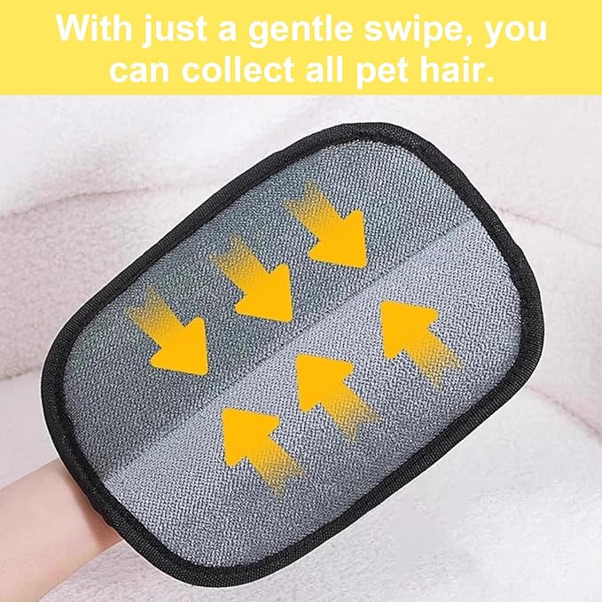 2-in-1 Pet Hair Remover Set – Grooming Mitt & Self-Cleaning Lint Roller for Dogs & Cats, Reusable Electrostatic Brush for Furniture, Carpet, Car Seat, Bedding & Clothes