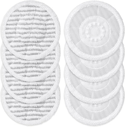 8 Pack Steam Mop Pads Compatible with Shark S8201 S8001 S7001 S7201 S7005 S7000 Series, S7000AMZ S7001TGT– Microfiber Replacement Scrub Pad, All-in-One Reusable Cleaning Refills for Hard Floor