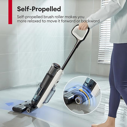 Ultenic Wet Dry Vacuum Cleaner, Cordless Vacuum Mop Combo with Self-Cleaning, 50min Runtime, Smart Mess Detection, Edge Cleaning, LED Display, 3-in-1 Floor Cleaner Machine for Hard Floor, AC1 Elite