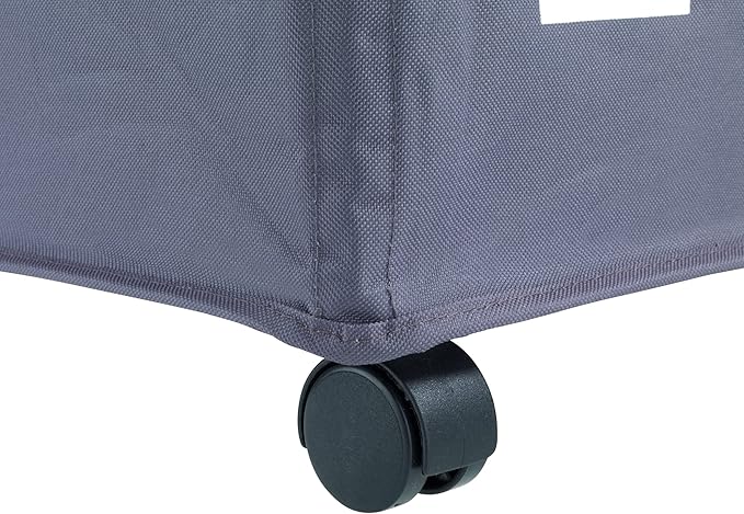 WENKO Trivo Basket, Laundry Sorter, with Lid, Hamper, Laundry Bin, 3 Section, 3 Bag, Room Storage, 30.64 gallon/22" x 23.6" x 13.8", Grey