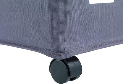 WENKO Trivo Basket, Laundry Sorter, with Lid, Hamper, Laundry Bin, 3 Section, 3 Bag, Room Storage, 30.64 gallon/22" x 23.6" x 13.8", Grey