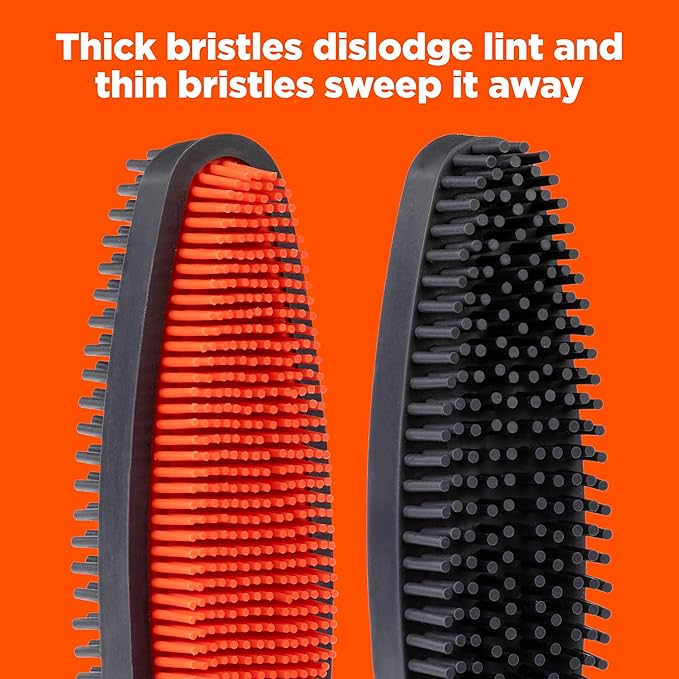 Bounce Lint Brush Duo, Dislodge and Sweep Away Debris, Lint, and Dust, Dual-Sided Rubber Bristles, Reusable and Easy to Clean