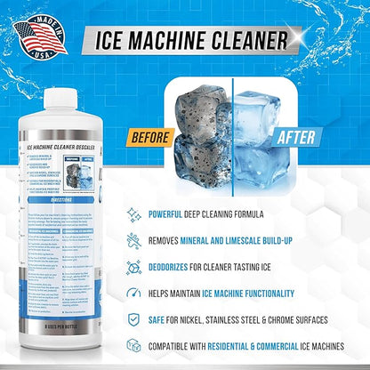 ACTIVE Mold Stain Remover and Ice Machine Cleaner - Includes 7oz Mold Stain Remover Gel and 32oz Ice Maker Cleaning Solution
