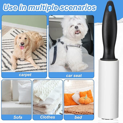 Zhehao 60 Pack Mini Lint Roller Bulk Small Lint Remover Travel Size Portable Brushes Sticky Roller for Clothes Pet Hair Furniture Couch Carpet Car Seats Bedding