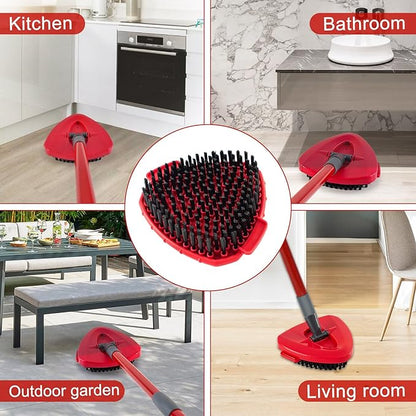 Scrub Brush for O-Cedar, Scrubber Mop Head Compatible with Ocedar Spin Mop Easy Wring 1 Tank,Upgraded Full Bristle of Cedar Scrubber Attachment,Floor Scrubber Brush,Wall Tile Bathroom Scrubber,2 Pack