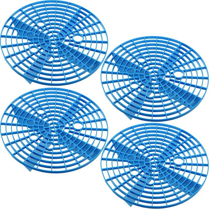 Tallew Car Wash Bucket Insert Grit Traps for Car Washing Detailing Kit Accessories Cleaning Tool Fits 12 Inch Diameter Bucket or 3-5 Gallon(Blue,4 Pieces)