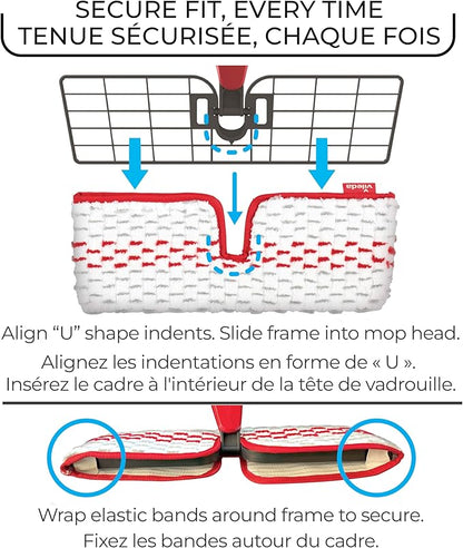 Vileda Promist Max Spray Mop - 360 Degree Swivel, Red, Cotton Head, Multiple Surfaces