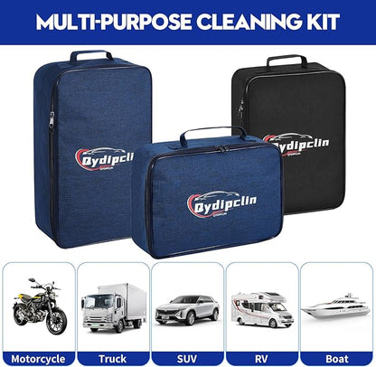 Qydipclin 35Pcs Car Detailing Kit, Car Detailing Brush Set, Car Wash Cleaning Kit, Car Detailing Brushes, Professional Car Care Kit for Interior Exterior Wheels, Blue