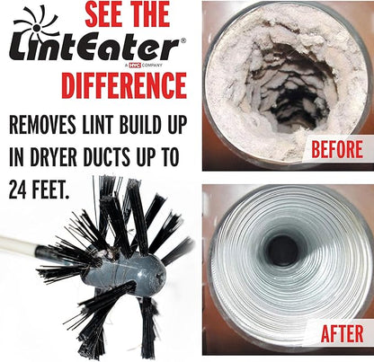 Gardus RLE24 LintEater Rotary Dryer Vent Cleaning System, Removes Lint, Extends Up to 24’
