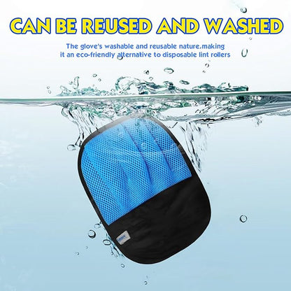 Pet Hair Removal Glove for Cats & Dogs, 2 Pcs Thickened Five-Finger Electrostatic Hair Remover Golve,Magic Brush with Pet Hair Remover Comb on Carpet, Clothing, Laundry, Couch