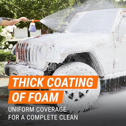 Armor All 2-in-1 Foam Cannon Kit - Car Wash & Detail Cleaning Kit for Power Washers, Garden Hoses, Foam Applicator & Adaptor, Gifts for Men (Pack of 4)