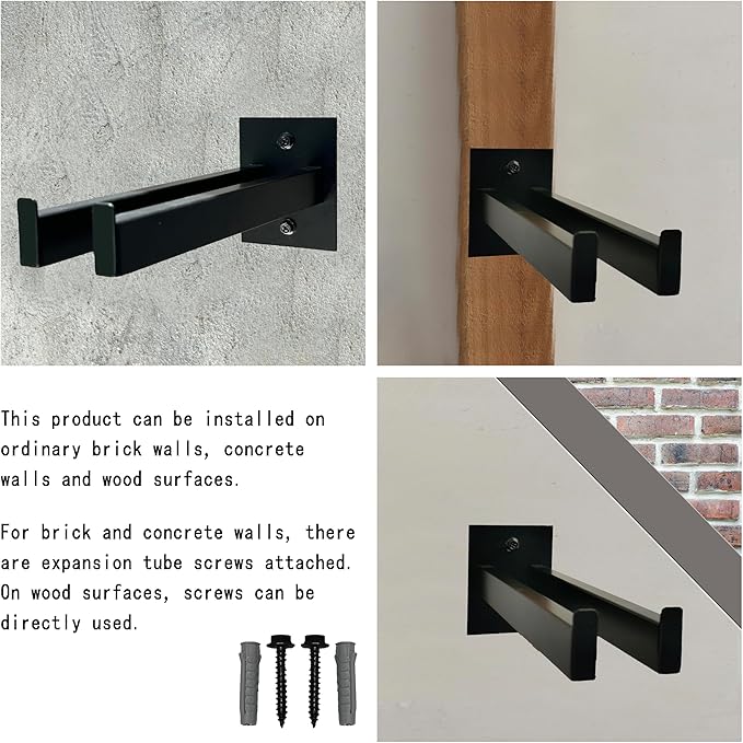 Wall Mounted Tool Rack, Heavy Duty Tool Rack for Heavy Tools Such as Shovels,Snow Shovel And Rakes, With Metal Screws and Anchors