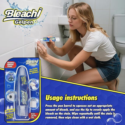 Bleach Pen For Clothing, Clothing Bleached DIY Design, Bleach Pen, Bleached GelPen, Stain Remover Pen, Mold Stain Remover Gel, DIY Personalized Clothing, Instantly Remove Stains, Pearl White.