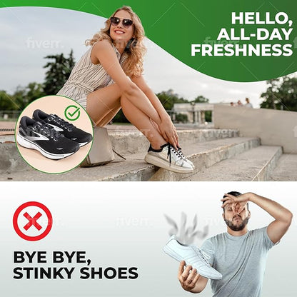 Aromasong Natural Shoe Deodorizer and Foot Spray | 2-Pack | 24-Hour Freshness Foot Odor Eliminator for Feet - Extra Strength Fresher for Smelly Shoes & Stinky Feet Spray with Refreshing Scent, 4oz