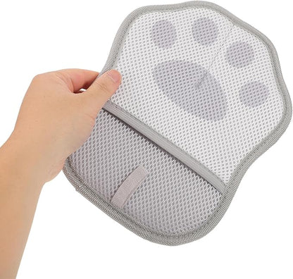 POPETPOP 3pcs Pet Grooming Gloves Set Electrostatic Hair Removal Mitts for Dogs and Cats, Soft Bathing and Shedding Brush, Reusable Pet Hair Catcher for Grooming and Cleaning