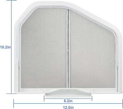W10120998 Dryer Lint Filter Catcher Stainless Steel Screen Mesh for Whirlpool Kenmore Maytag Dryer Lint Screen Replacement Part W10049360, 8066170 with Clothes Dryer Lint Vent Trap Cleaner Brush