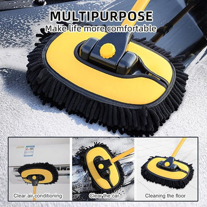 Soft Chenille Car Wash Brush Head Replacement, 10.6x6 Inch Absorbent Car Washing Mop Head Cover for Auto Detailing, Scratch-Free Cleaning Tool for, SUV, Truck