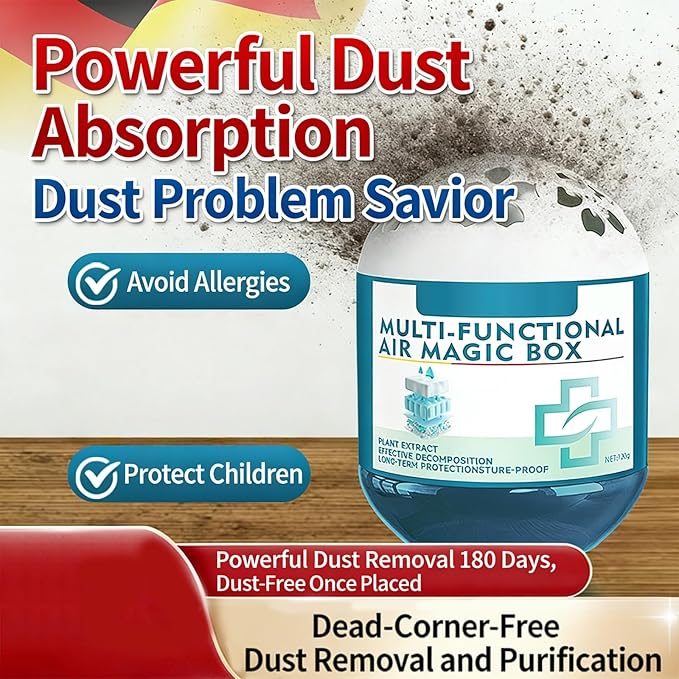 Passive Gel Dust Collector Box, Natural Plant-Based Gel Air Purifier, No Power Needed, Absorbs Dust & Improves Indoor Air Quality for Home, Office, Bedroom (5)