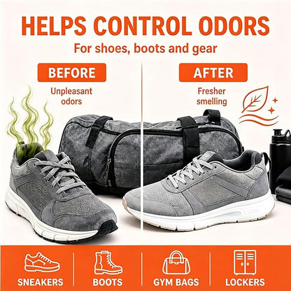 Knixmax Sneaker Deodorizer Shoe Freshener Balls, Odor Eaters for Shoes Boots Mules, Smell Eliminator Ball for Gym Gear Bags and Lockers, Fresh Linen Scent, Pack of 6 Leopard