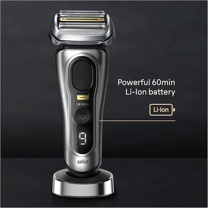 Braun Series 9 PRO+ Electric Razor for Men, 5 Pro Shave Elements & Precision Long Hair Trimmer, 6in1 SmartCare Center, Wet & Dry Electric Shaver for Smooth Skin with 60min Battery Runtime, 9517s