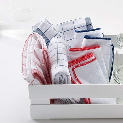E-Cloth Wash & Wipe Dish Cloth, Microfiber Cleaning Cloth Reusable Paper Towel Alternative Cloths, Dish Towels for Drying Dishes, Glassware, Cookware and Countertops, 100 Wash Guarantee, 2 Count