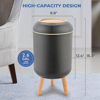 Pukomc Smart Sensor Wastebasket, Convenient and Hygienic Easy to Use, Technology Sensor Waterproof Wastebasket Plastic Trash can for Kitchen, Bathroom, Bedroom, Living Room, Office and Outdoor
