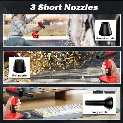 Cordless Leaf Blower, 130000 RPM High Speed Jet Fan, Compatible with Craftsman 20V Battery, Lightweight Handheld Electric Blower for Lawn Care, Yard, Patio, Dust & Debris Cleaning