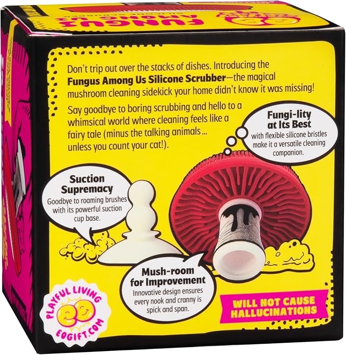 Fungus Among Us – Mushroom Silicone Scrubber | Heat-Resistant Kitchen Sponge for Dishes & Pans